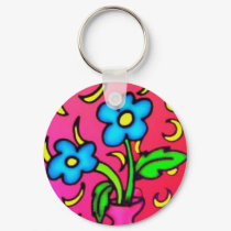 flower key chain keychains