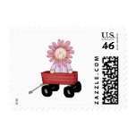 Flower Kid in Wagon Stamps