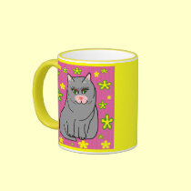 Flower kitty mug by marcya7 Flower kitty mug