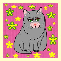 Flower kitty poster posters by marcya7 Flower kitty poster posters
