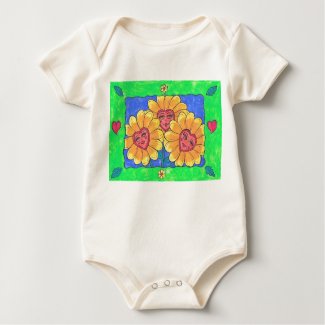 Flower Ladies Infant Organic Creeper shirt