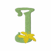 Flower Letter J embroidered shirts
