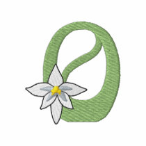 Flower Letter O embroidered shirts