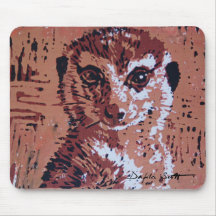 Flower linocut - Mousepad