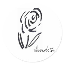 Flower Logo White stickers