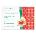 Flower Magnolia Pattern Decor RSVP Custom Invitati invitations