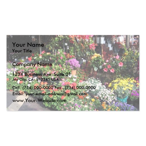 Flower Market At Nice In France Business Cards