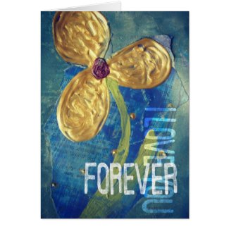 Flower Mixed Media Love Card