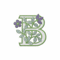 Flower Monogram Initial B embroidered shirts