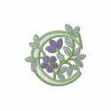 Flower Monogram Initial C embroidered shirts
