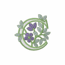 Flower Monogram Initial C embroidered shirts