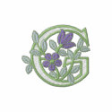 Flower Monogram Initial G embroidered shirts