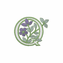 Flower Monogram Initial Q embroidered shirts