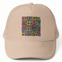 Flower mosaic hats by nassosvakalis Flower mosaic hats