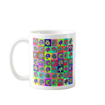 Flower mosaic mugs