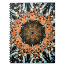 Flower Mosaic with Orangey Goodness Nov 2012 Notebook
