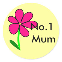 flower, No.1 Mum stickers