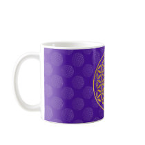 Flower OF Life 1 - gold stamp | violet pattern Coffee Mug