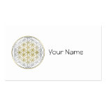 FLOWER OF LIFE / Blume des Lebens - BiColor Business Card Template