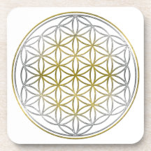 FLOWER OF LIFE / Blume des Lebens - BiColor Beverage Coasters