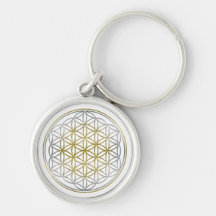 FLOWER OF LIFE / Blume des Lebens - BiColor Key Chain