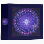 FLOWER OF LIFE / Blume des Lebens Mandala I Square 3 Ring Binder