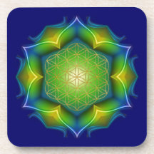FLOWER OF LIFE / Blume des Lebens - Mandala V Beverage Coasters