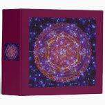 FLOWER OF LIFE/Blume des Lebens Ornament I Square 3 Ring Binder