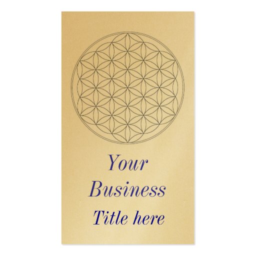 flower of life business card template (front side)