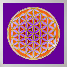 Flower Of Life - Button Style 04 Poster