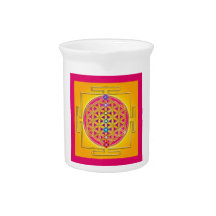FLOWER OF LIFE - Chakras Yantra Beverage Pitcher