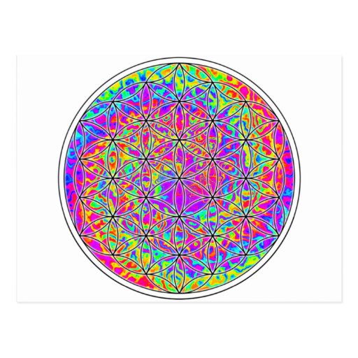 Flower of Life (Color 1) Postcards