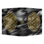 Flower Of Life | gold, big 3 Ring Binders