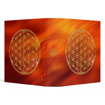 Flower Of Life | gold, big Vinyl Binder