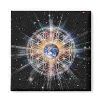 Flower of Life on Earth magnets by danielholeman Flower of Life on Earth magnets