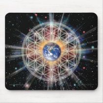 Flower of Life on Earth mousepads by danielholeman Flower of Life on Earth mousepads