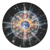 Flower of Life on Earth stickers by danielholeman Flower of Life on Earth stickers