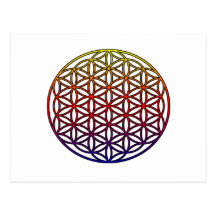 Flower of Life Sacred Geometry Symbol - 1 Postcard