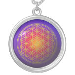 Flower Of Live / gold violet Necklace