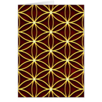Flower of the life - Flower OF life - gold Card