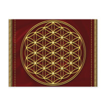 Flower of the life - Flower OF life - gold Post Cards