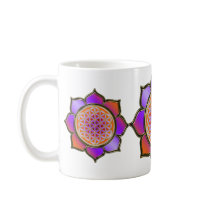 Flower of the life Lotus - violet orange Mugs