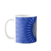 Flower of the life | small blue radially BG Mugs