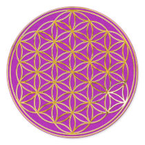 Flower of the life | small/magenta splatter BG Stickers