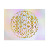 Flower of the life | small pastell postcard
