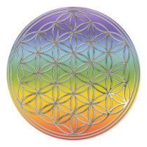 Flower of the life/the Flower OF Life | more silve Round Sticker
