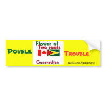 Flower of two roots guyanese-canadian bumper stickers