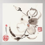 Flower of White Print