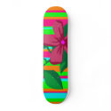 Flower on Stripes skateboards
