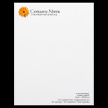 Flower - Orange Marigold letterhead